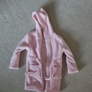 Kids pink fuzzy robe